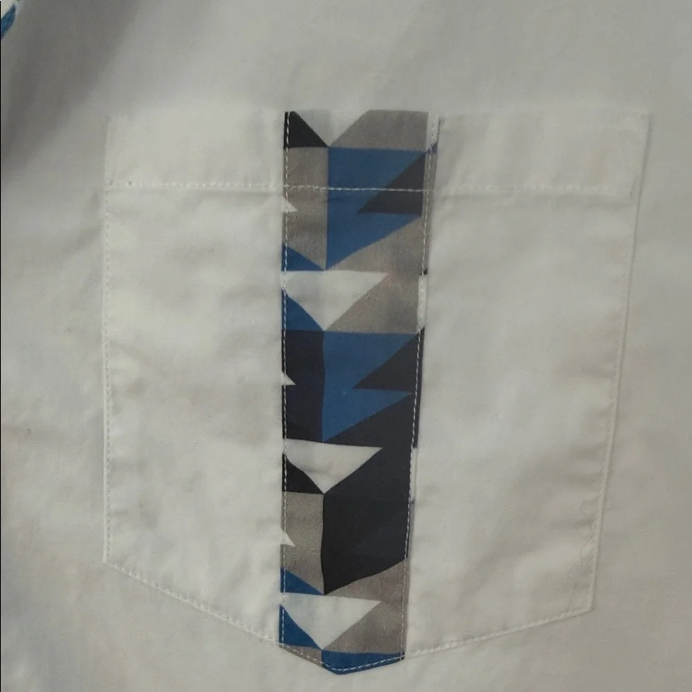 Versace Jeans Collection White Shirt with Blue Accents - Picture 3 of 8